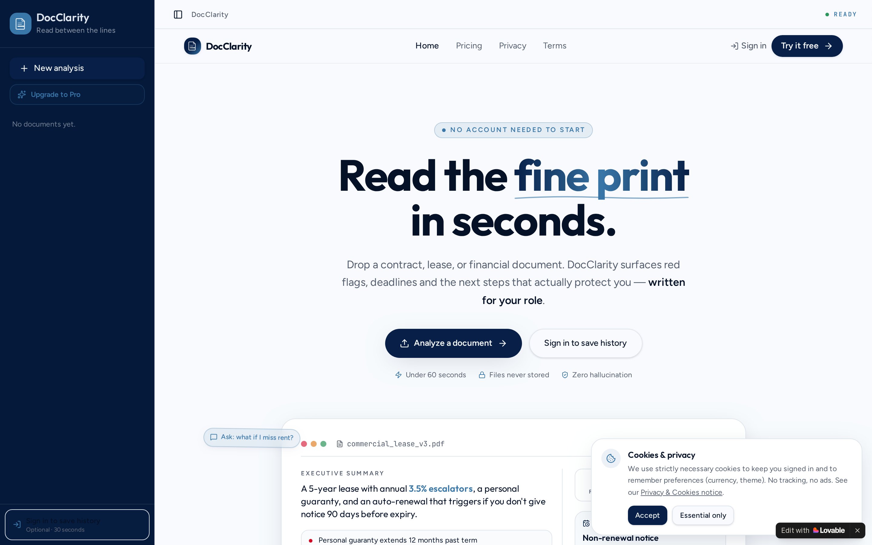DocClarity preview