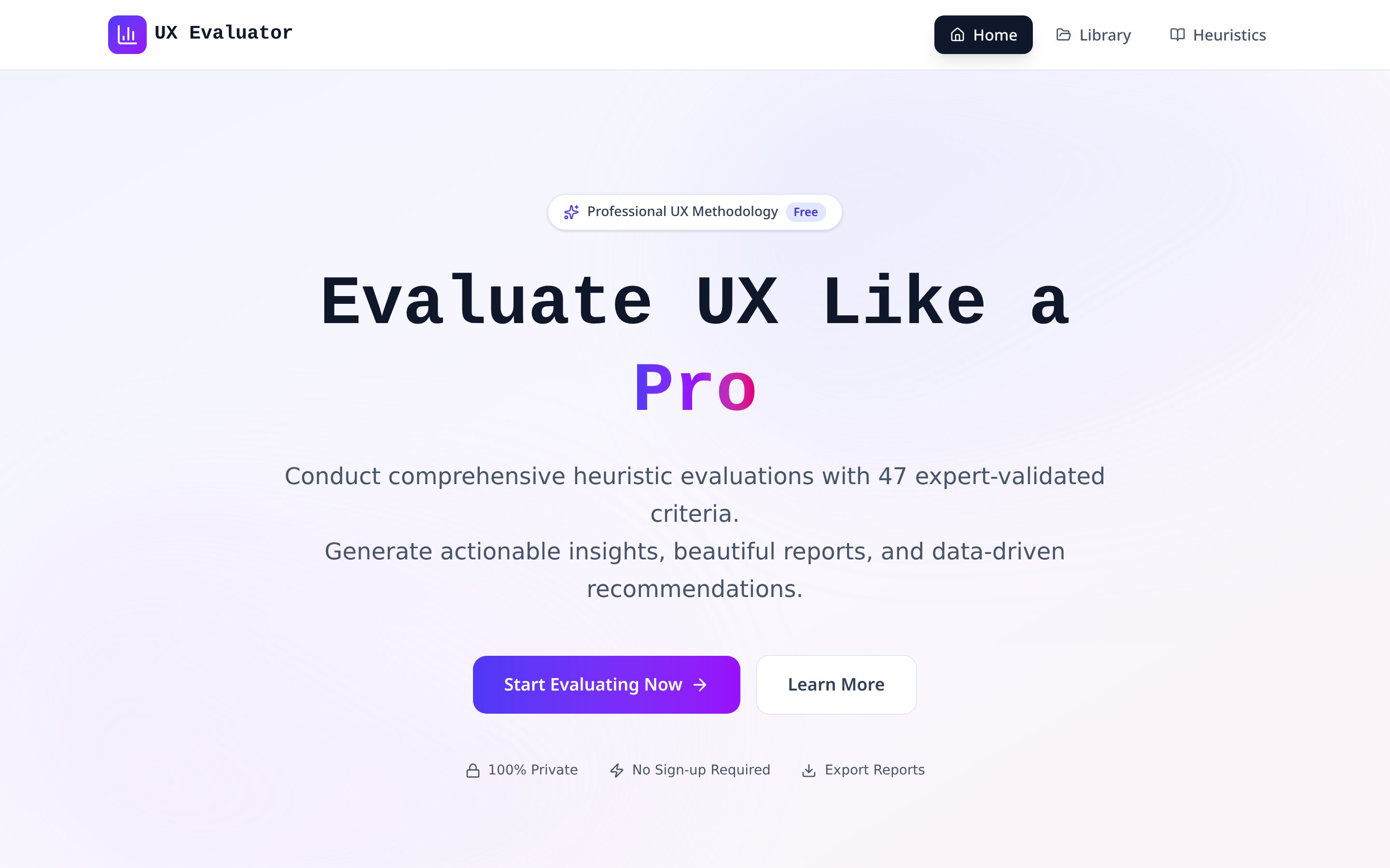 UX Evaluator preview